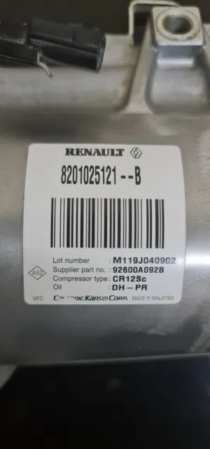 كومبرسر لسيارة رينو دوكر 2019 - Compressor Renault Dokker VAN