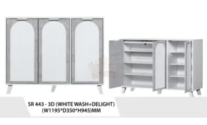 رف أحذية ببابين أو ثلاثة أبواب، سعر مختلف Shoe rack 2/3 Door price are diffrent