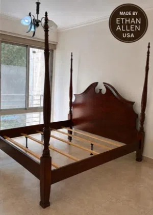 Luxury Ethan Allen Cherrywood King Bed 200x200 – Excellent Condition