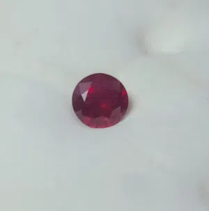 Certified Natural Ruby Stone 5.75 Cts Round Cut Red Semi-Transparent Gemstone