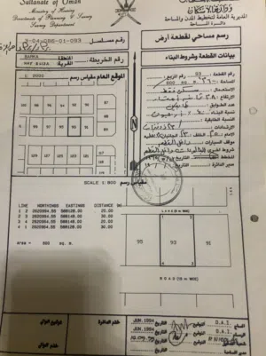 أراضٍ سكنية للبيع مساحة 600 متر في بركاء حي العزّة