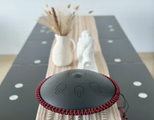 440Hz Handpan Drum 9 Notes 35.56 cm. Black Color