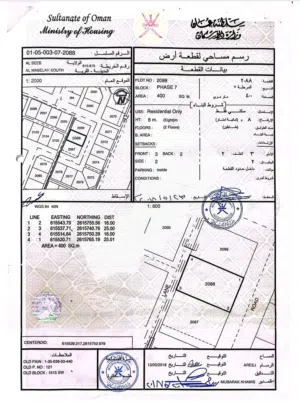 بيع أرض سكني (المعبيلة الجنوبية)