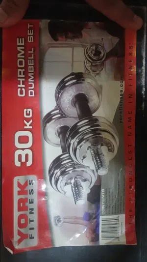 طقم دامبلز كروم york fitness