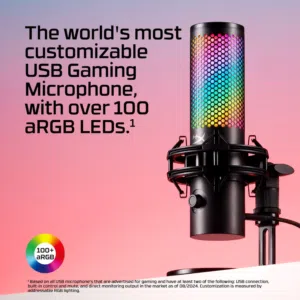 HyperX QuadCast 2 S – ميكروفون احترافي بصوت فائق الجودة مع RGB