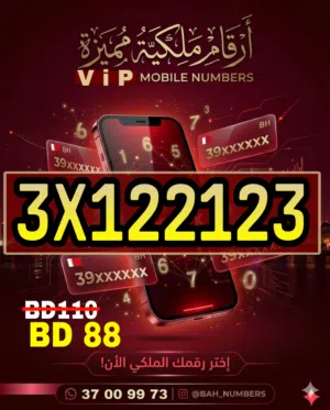 رقم هاتف ملكي متسلسل نوع شحن vip serial number prepaid
