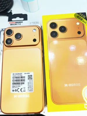 هاتف m-horse بشكل الايفون 17pro max تقدر تركبله نفس الكماليات جديد مكرشم