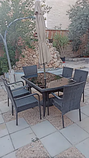 طقم سفرة راتان أنيق للحديقة أو غرفة الطعام