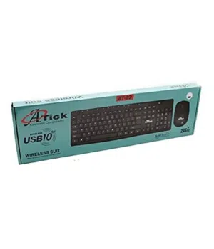 ماوس + كيبورد لاسلكي وايرليس ديسكتوب معرب A TICK AT-82 DESKTOP WIRELESS MULTIMEDIA COMBO KIT