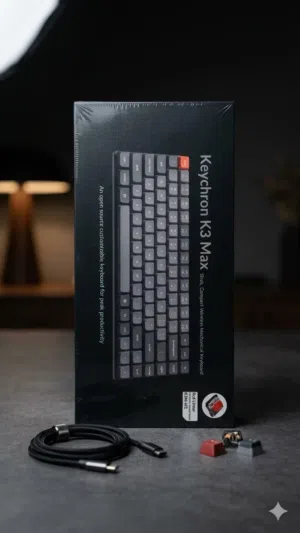 كيبورد ميكانيكي لاسلكي Keychron K3 Max (جديد بالكرتونة) - سويتشات ريد حمراء