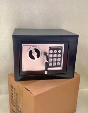 خزنة حديدية صغيرة وآمنة خزنة قوية ومناسبة لحفظ الفلوس، الوثائق، الحُلي والمقتنيات المهمة