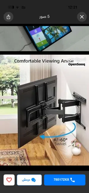 Tv wall mount is available of every type and tv installation service also available