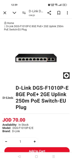 poe+ switch Dlink