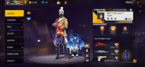 free fire id 67 level , 8 evo guns 7 max  / trade possible with gaming pc