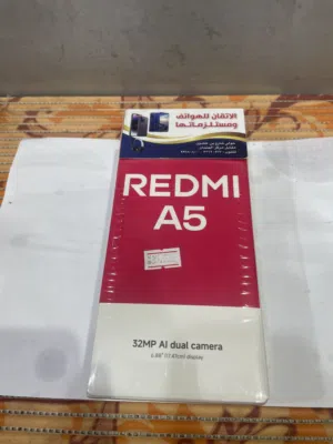 للبيع جهاز ردمي A5 جديد بالكرتون رام 4 ذاكره 128 الشبكه 4g لون اسود
