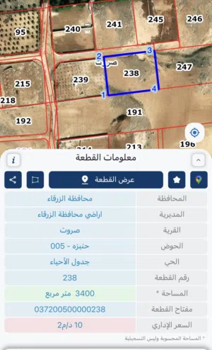 Farm Land for Sale in Zarqa Sarout