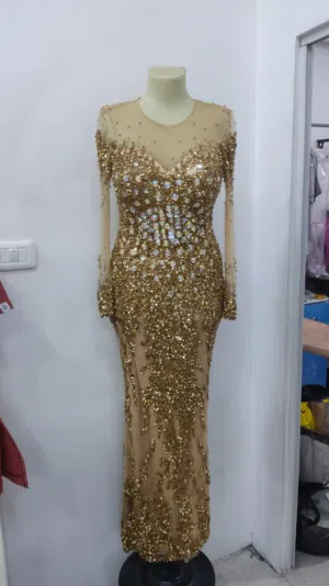 فستان شك دهبي