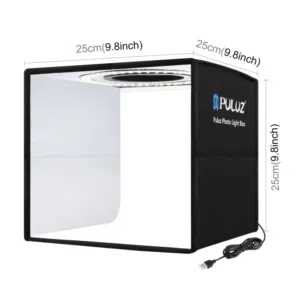 PULUZ 25cm Folding Photo Box, High 97 CRI Ring Light, Photo Lighting Studio Shooting Tent Box Kit