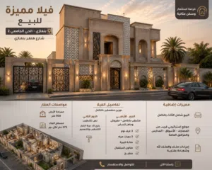 فيلا للبيع الحي الجامعي 2