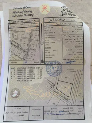 بمنطقه واعده للبيع ارضين سكنيتين في عبري (ارضين شبك – جزيره مفتوحه من 4 جهات) وقريبه من الشارع