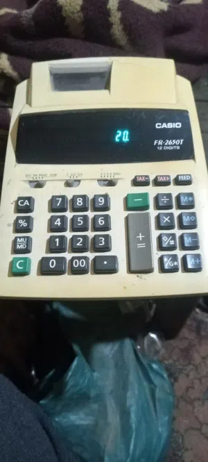 آلة حاسبة طابعة Casio FR-2650T 12 خانة + شاشة كبيرة