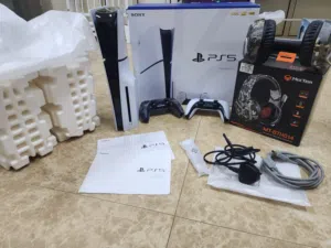 جهاز  PS5 slim 1T + سماعة