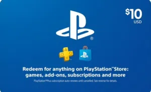 playstation $10 gift card