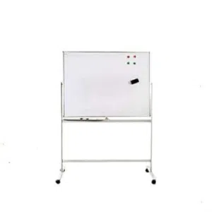 وايت بورد لوح تعليمي مع ستاند متحرك مقاس 1.20*90 سم مع اقلام ومحايه