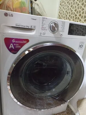 غسالة إل جي (LG) اتوماتيك 9 كيلو Inverter Direct Drive - بحالة ممتازة