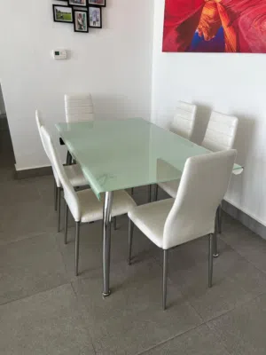 Modern 6-Seater Glass Dining Set – Home Centre