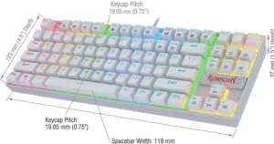 Redragon gaming keyboard K552 80% Size