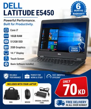 Dell Latitude E5450  Core i7  16gb Ram  512gb SSD  2gb Graphics   14.1 display  Touch Scree