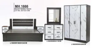 bedroom set, King Size 180x200 bed, 4 door wardrobe,, side table and dressing table brand new sell