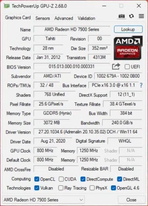 AMD HD Radeon 7950 3 GB GDDR5