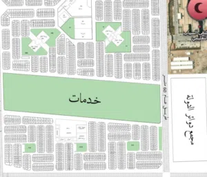 قعطة في مقاطعة 58 طابو ملك صرف مساحة200 نافذة على شارع 60 وحديقة ثالث قطعة عن الشارع 60 الخلفي