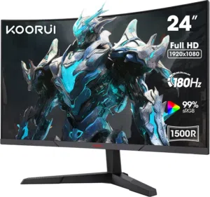 شاشة ألعاب KOORUI 24 إنش 180Hz FHD شبه جديدة