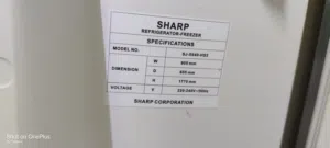 Selling a Sharp Side-by-Side Refrigerator