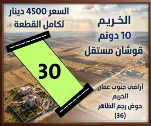 Farm Land for Sale in Amman Airport Road - Manaseer Gs