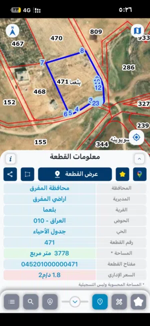 ارض للبيع بسعر مغري