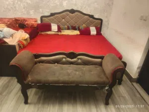 bedroom set and 5 seater sofa set for sale