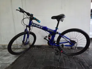 Foldable sports bicycle with suspension