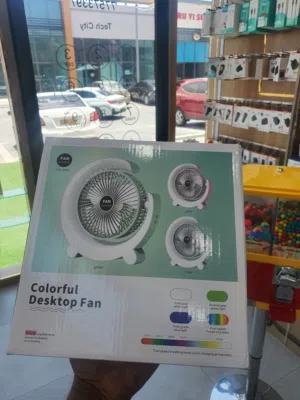 Stay cool and stylish with this modern colorful desktop fan — perfect for office desks, bedrooms, ga
