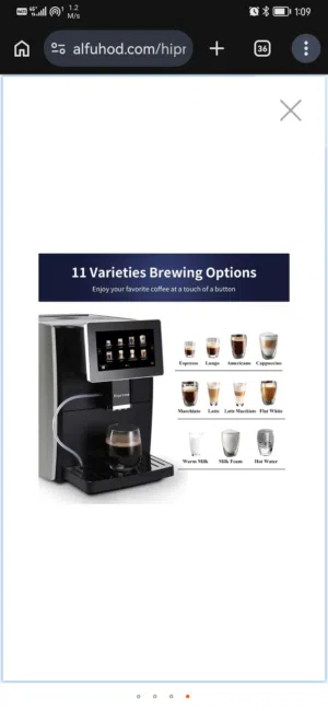 Touch screen coffee machine ماكينة قهوة شاشة باللمس