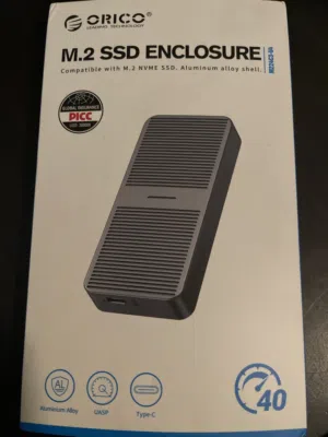كيس حافظة Ssd معدني ORICO M.2 NVMe USB4 - 40Gbps - شبه جديد