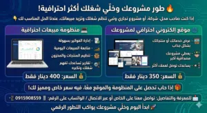 منظومة مبيعات وموقع إلكتروني
