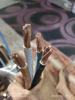 كابل كهرباء 25×4 نحاس احمر تل مش شعر