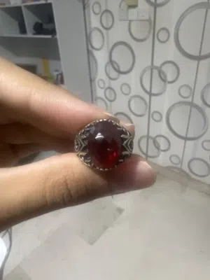 خاتم زركون احمر