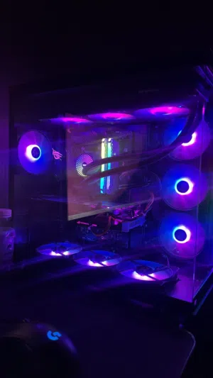 High-End RGB Gaming PC  Ryzen 5 3600 + RTX 2060 Super  144Hz Monitor  Liquid Cooling  10 RGB Fan