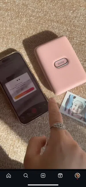 طابعة صور من الهاتف مباشرة بصورة حمضية فورية ماركة instax