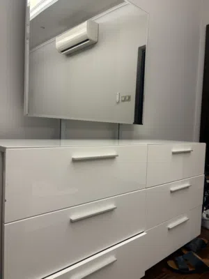 White Bedroom Set (Dresser + Desk + Drawer Unit)  Great Condition
